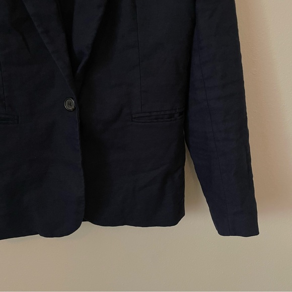 J. Crew Parke Blazer in Stretch Linen Navy Blue 10 - Picture 5 of 10